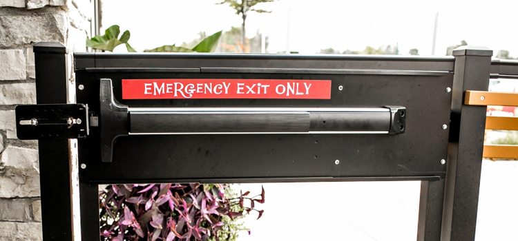 emergency push bar installation in Norco